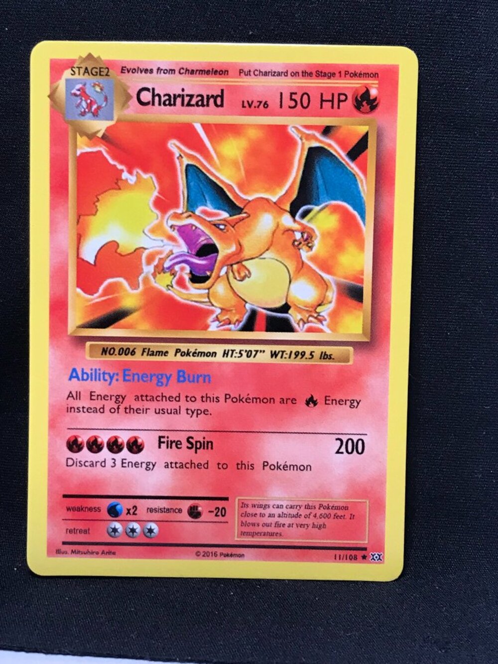 Charizard 11/108 NM Reverse Holo EVO XY - Evolutions 02